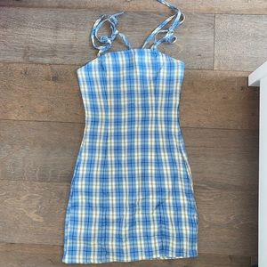 Blue Plaided Tillys mini dress